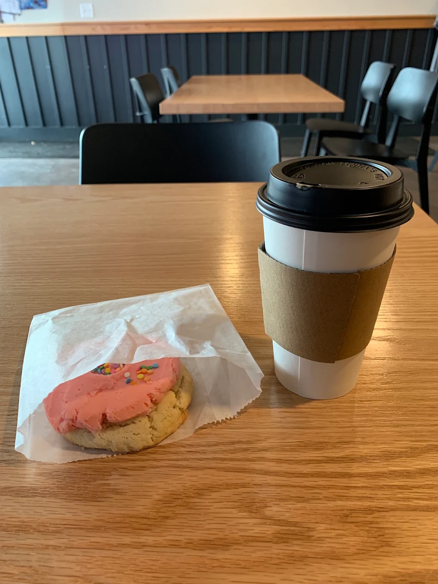 Frosted Sugar Cookie and Americano