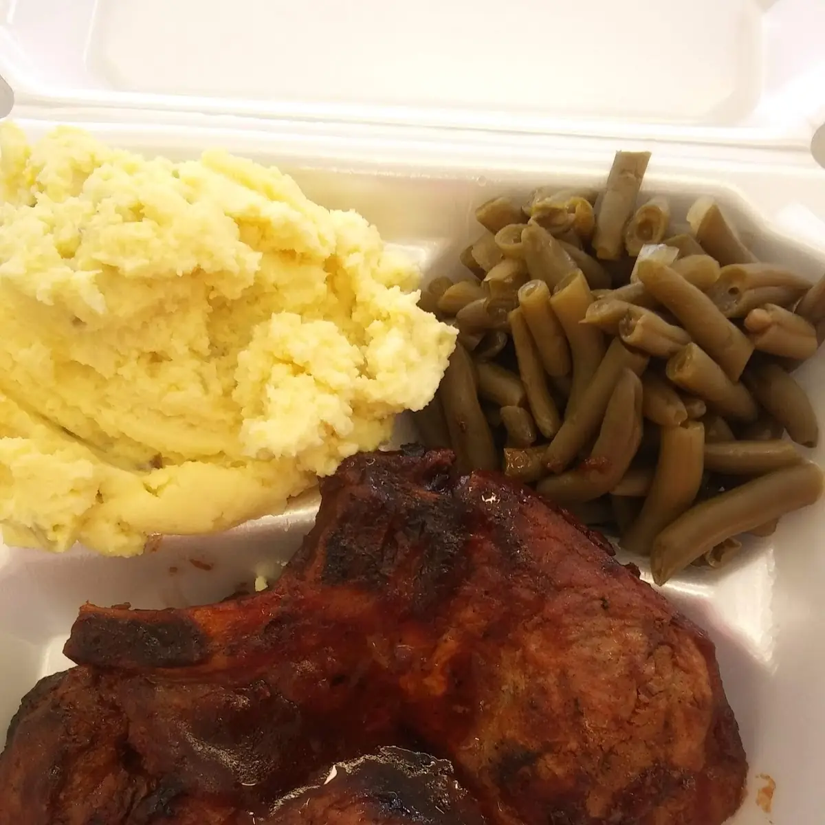 Grilled BBQ Pork Chop Plate