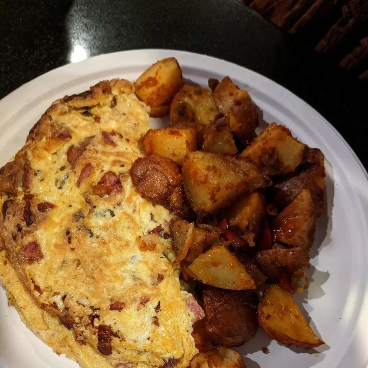 Kitchen Sink Omelet with Fries