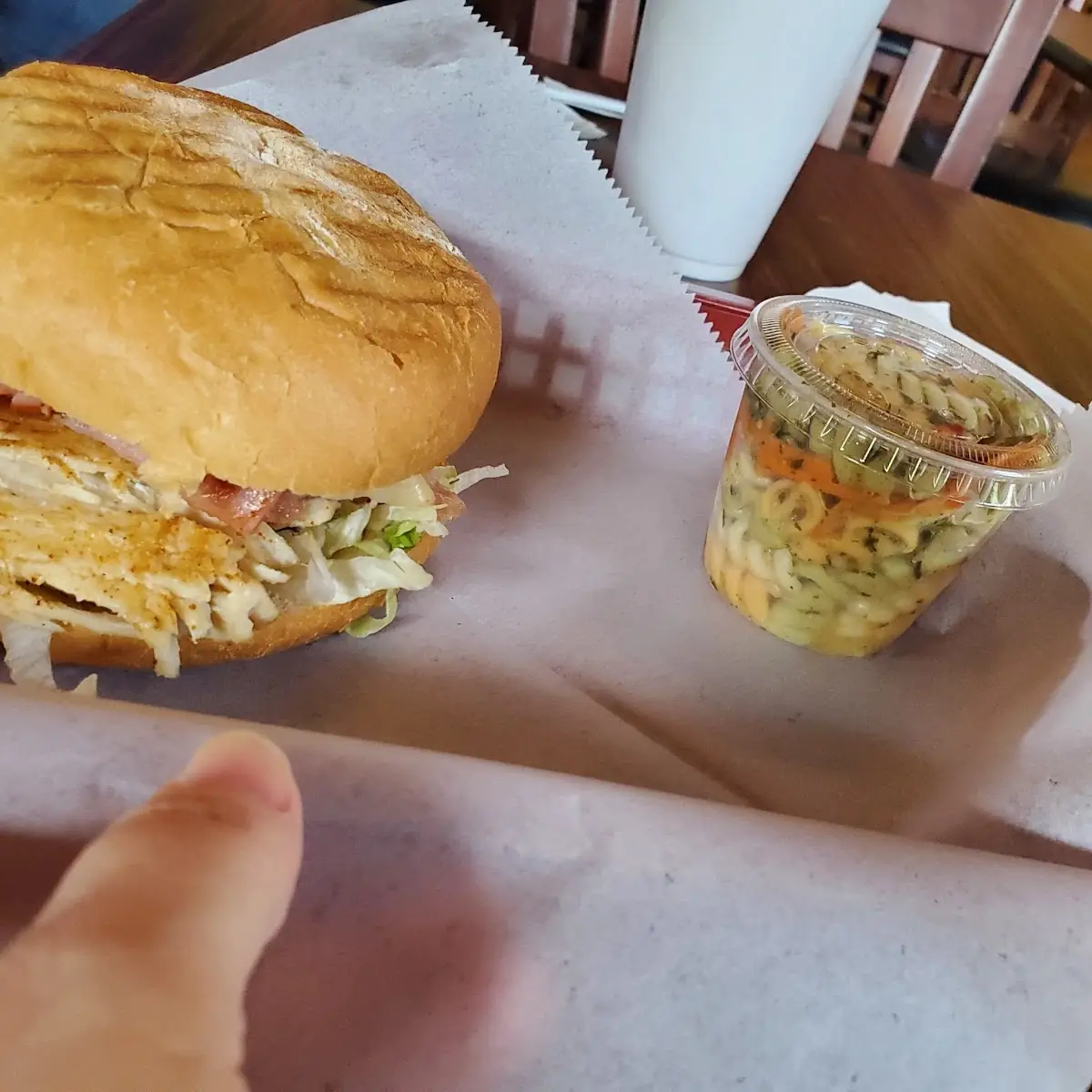 26 Champ Sandwich with Pasta Salad