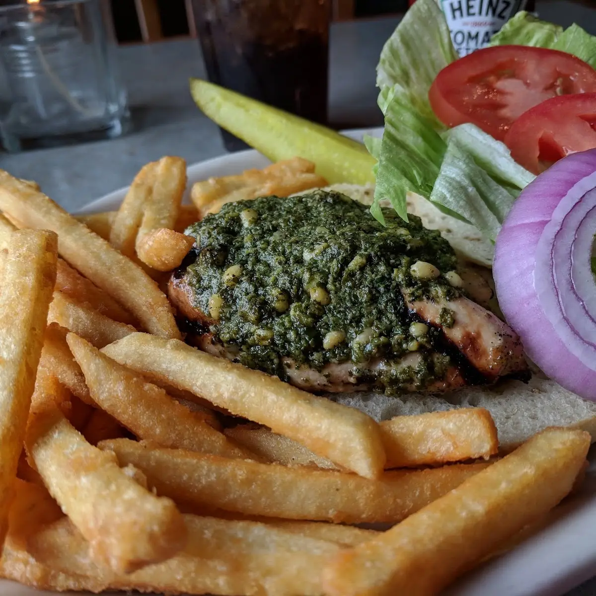 Grilled Chicken Pesto Sandwich