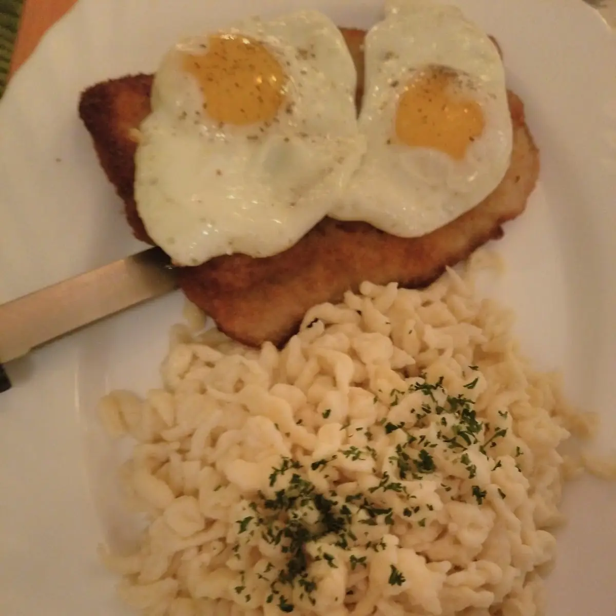 Schnitzel with Spaetzle