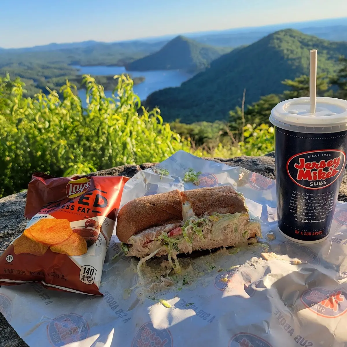 Tuna Sandwich Chips and Drink