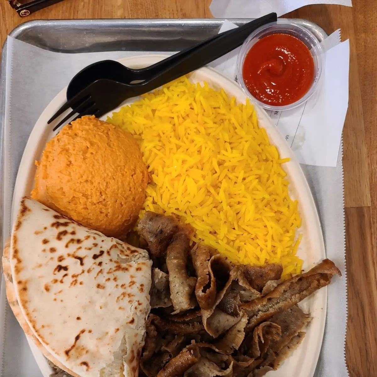 Gyro Meat with Yellow Rice