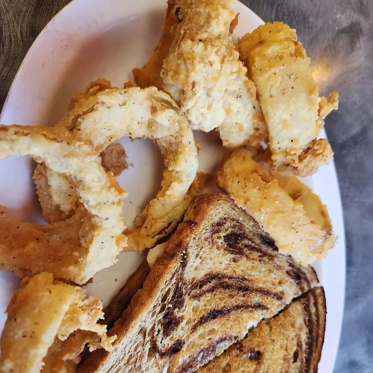 Patty Melt and Onion Rings