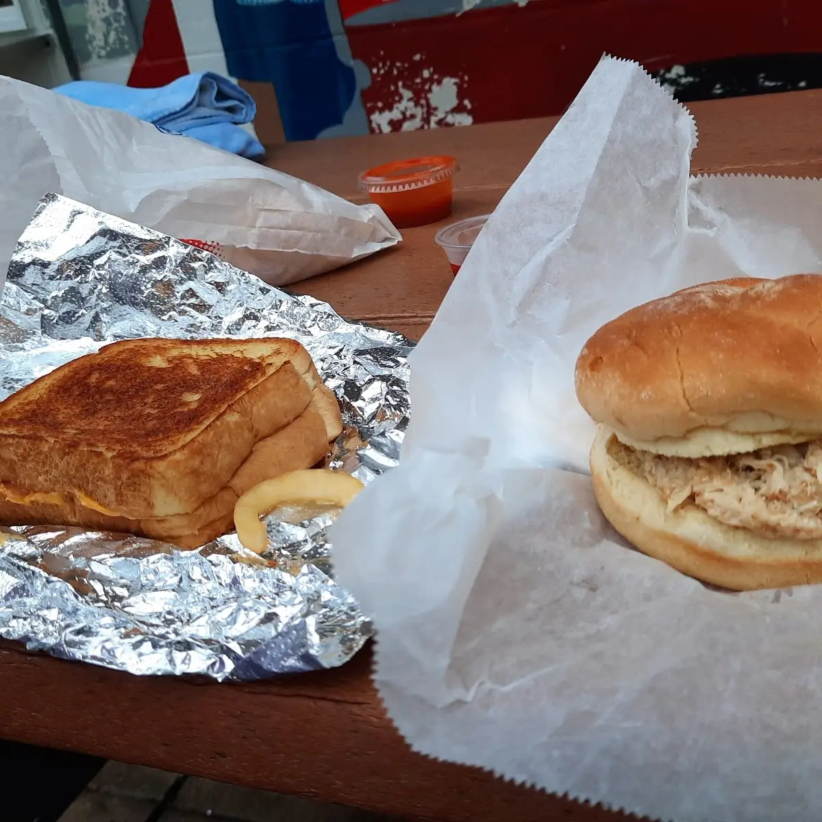 Grilled Cheese and Shredded Chicken