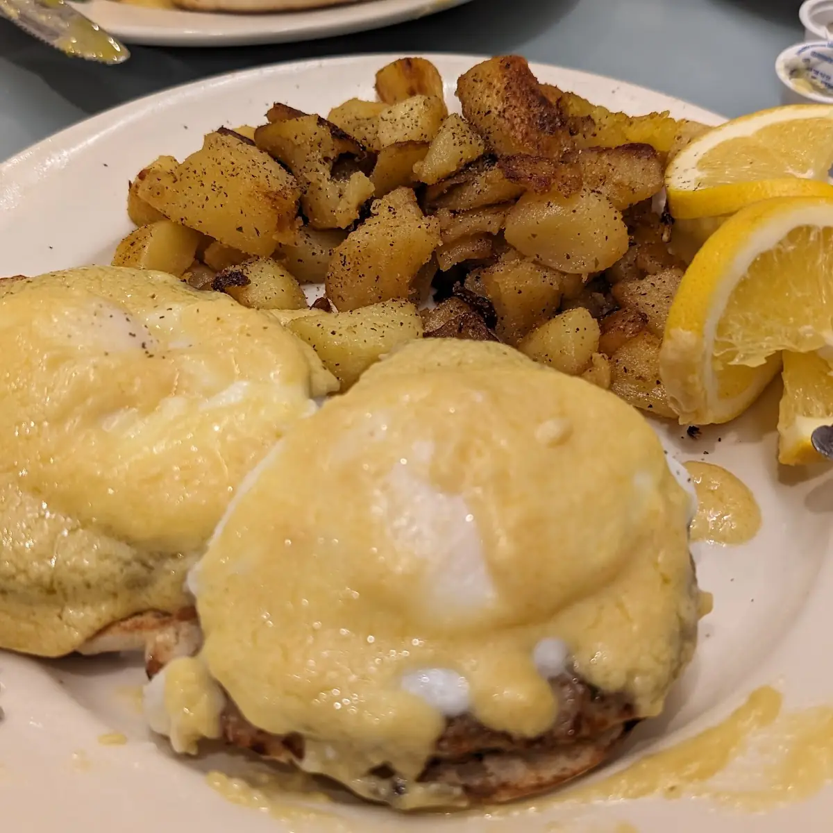 Eggs Benedict with Sausage Patty