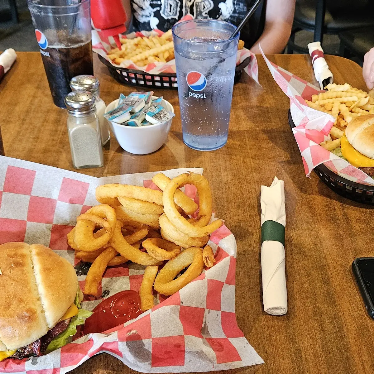 Lulu's Steak Sandwich and Onion Rings