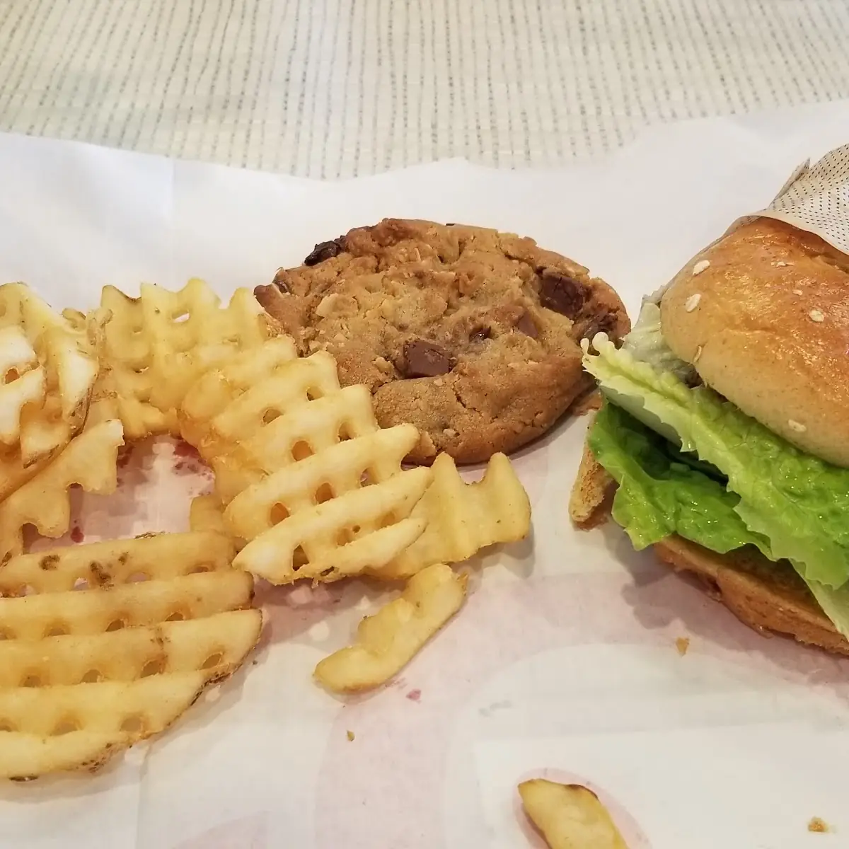 Grilled Chicken Sandwich Waffle Fries