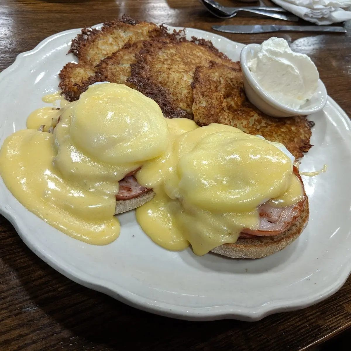 Eggs Benedict with Potato Pancakes