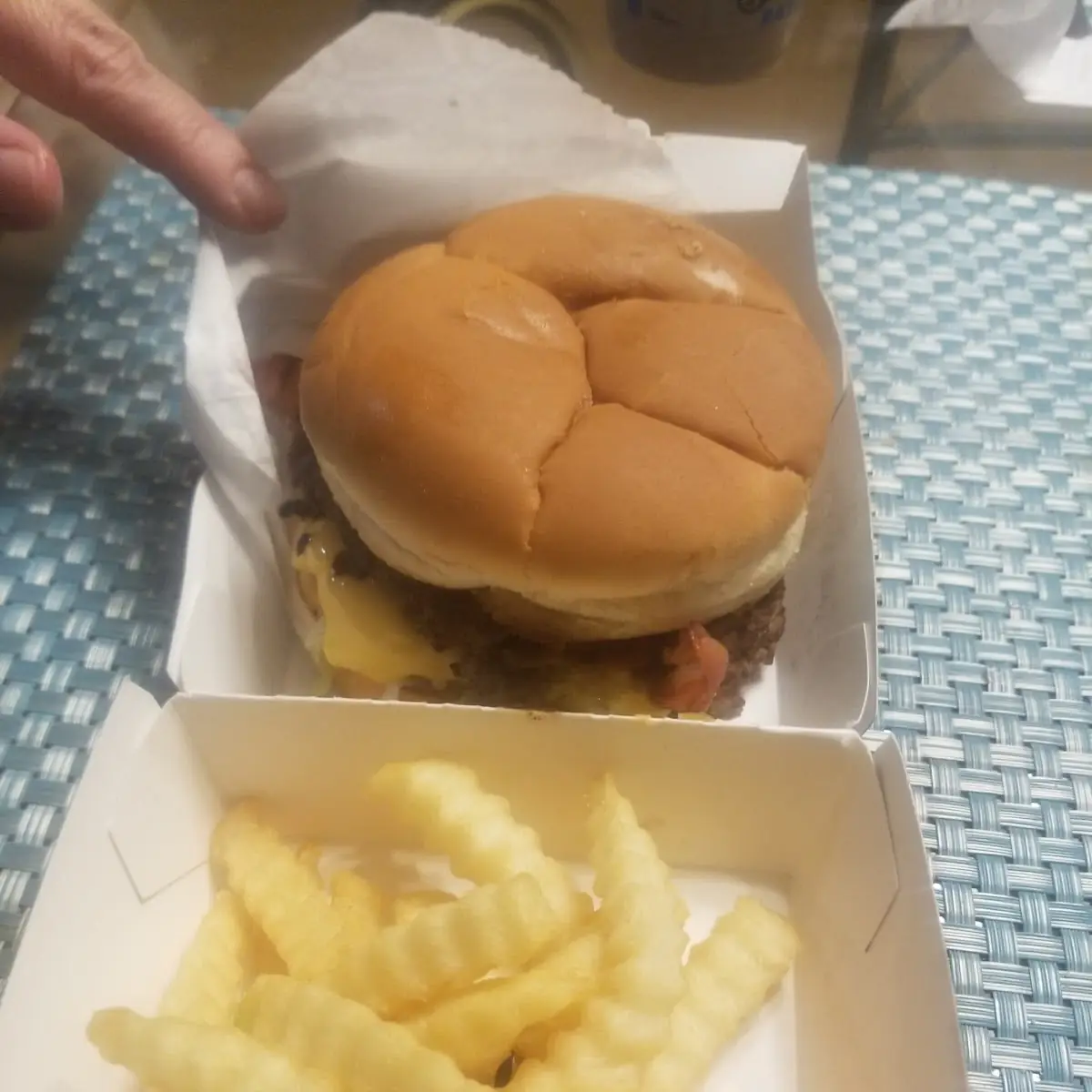 Double Butter Bacon Burger with Fries