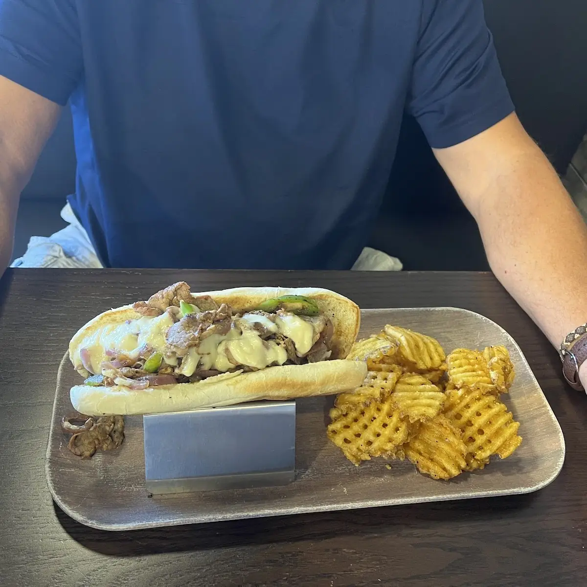 Philly Cheesesteak with Waffle Fries