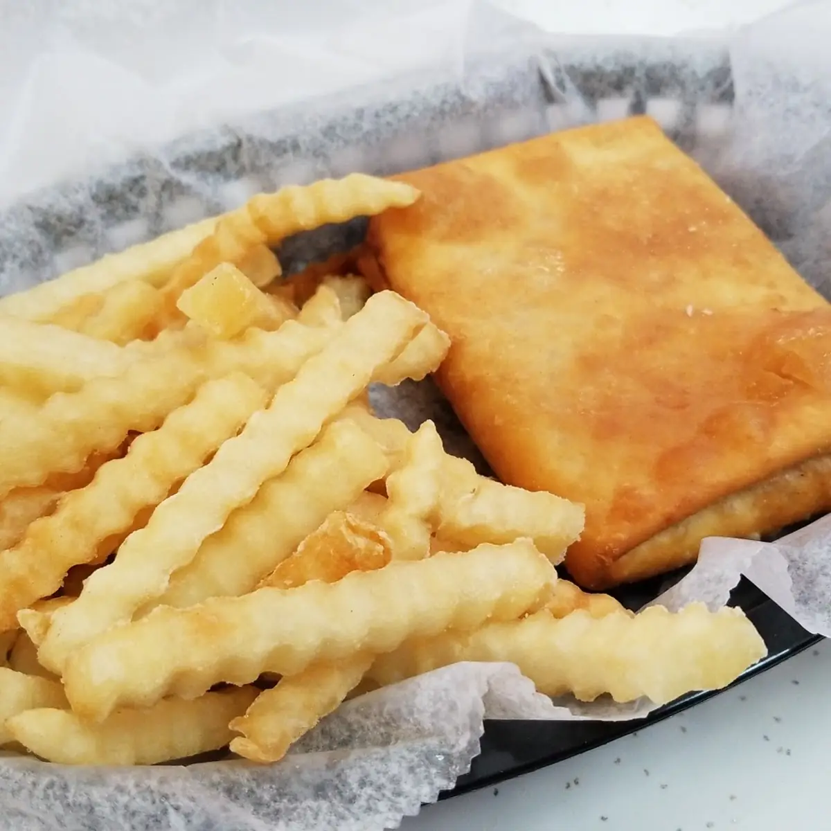 Pizza Puff and Fries