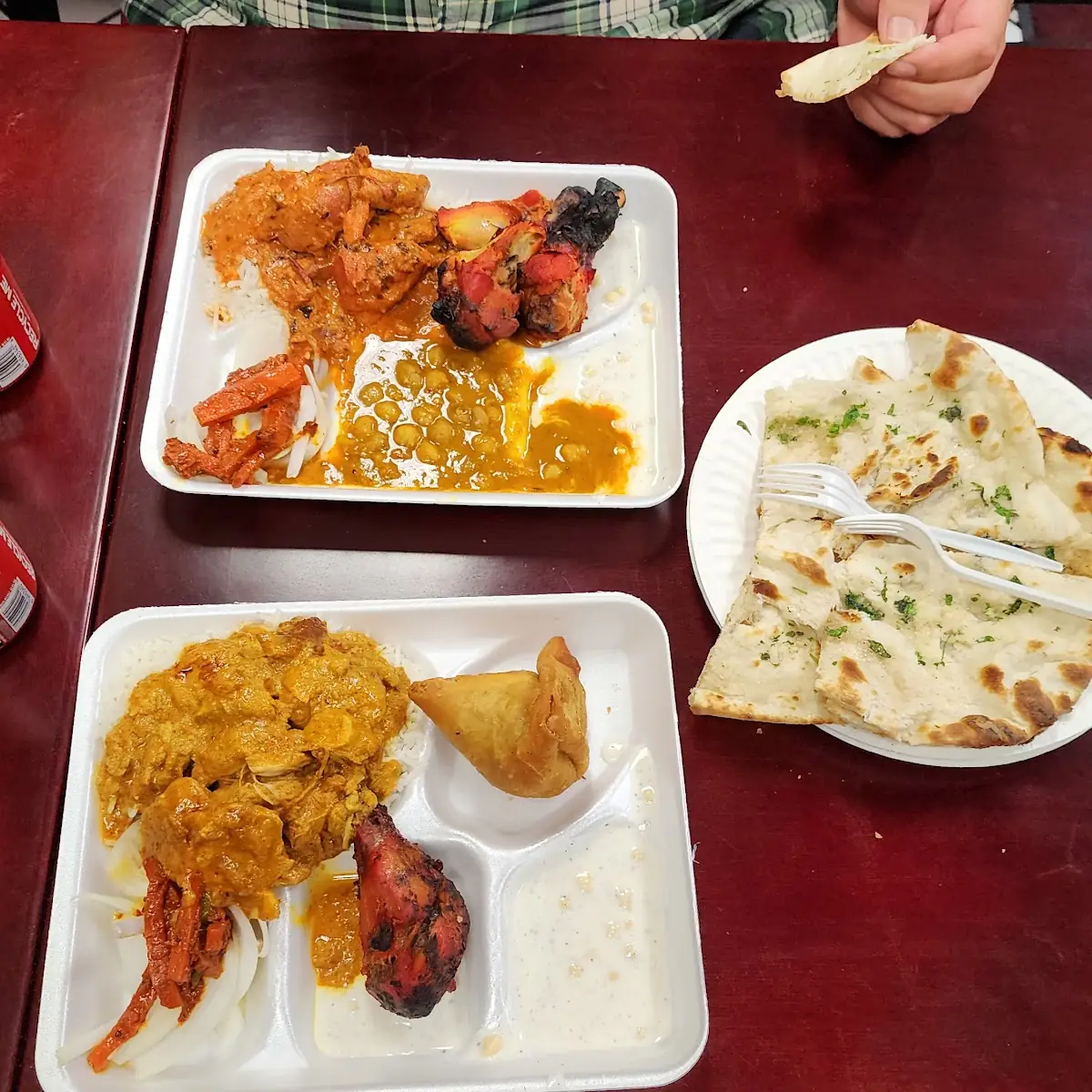 2 Chicken Combo Plates with Garlic Naan
