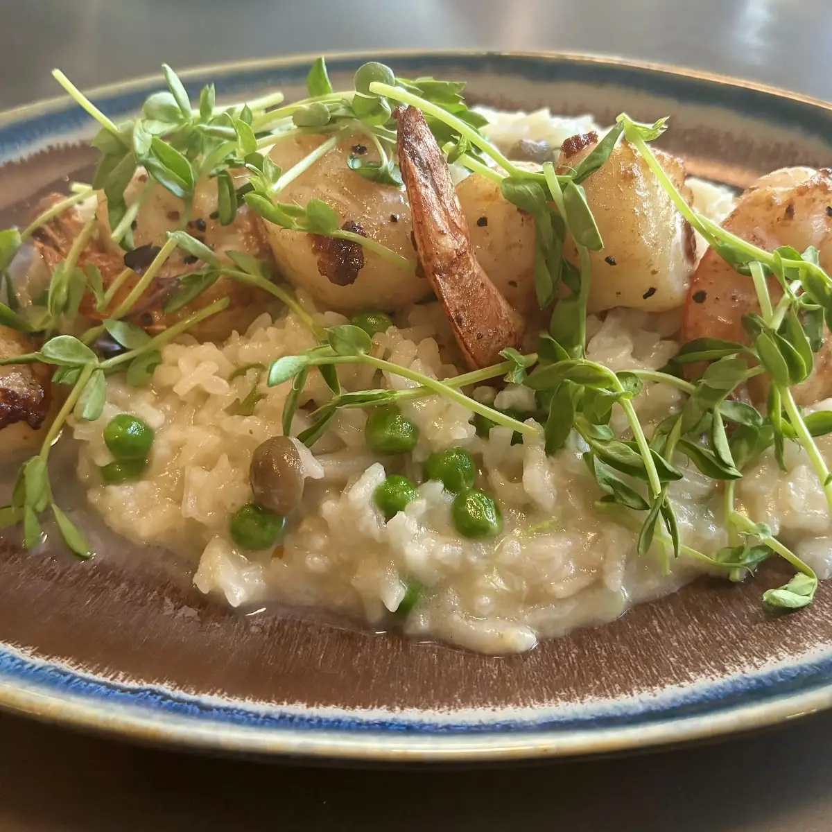 Jumbo Scallops & Shrimp Risotto