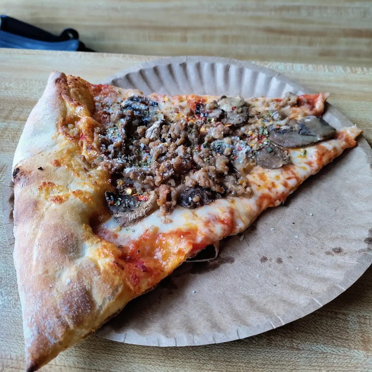Mushroom Sausage Pizza