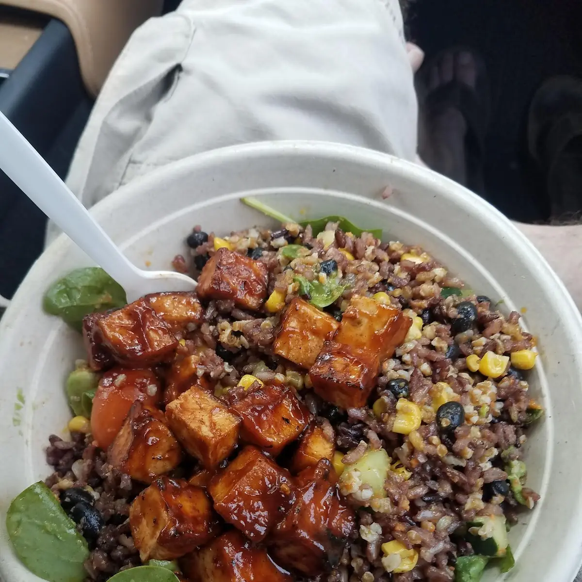 BBQ Tofu Rice Salads