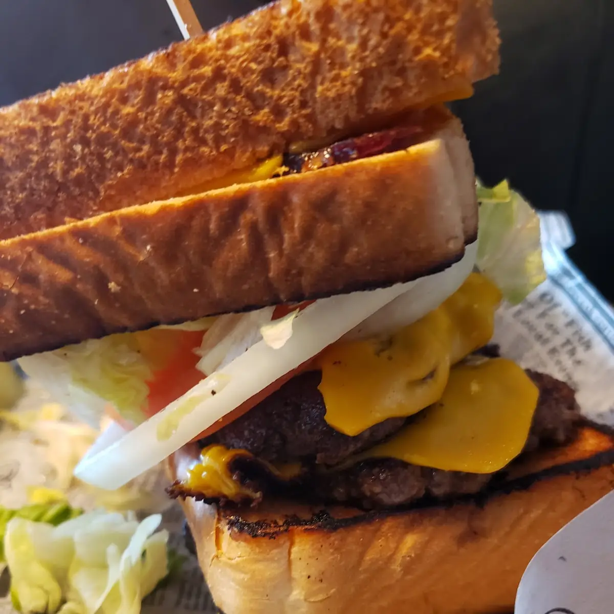 Double Grilled Cheese Double Cheeseburger