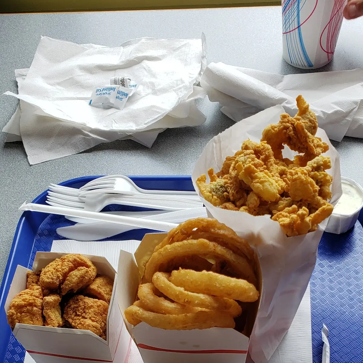 Fried Scallops & Onion Rings