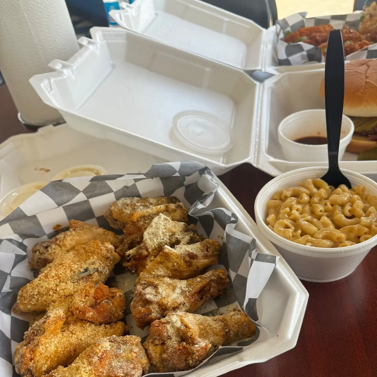 Wings and Mac and Cheese