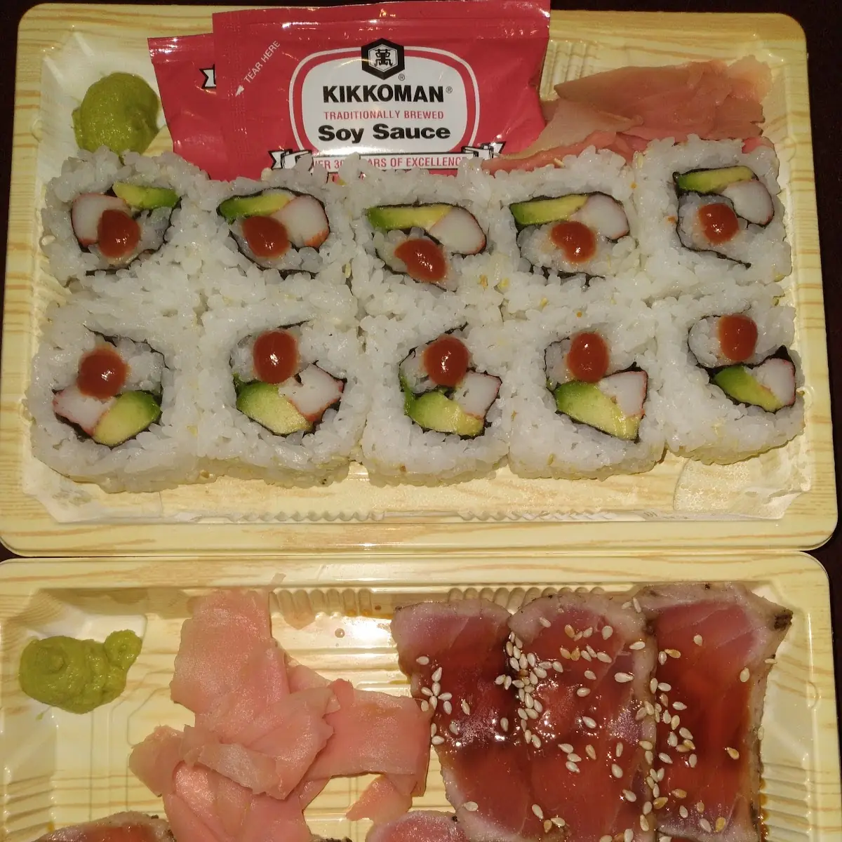 Seared Ahi Tuna- Spicy California Roll