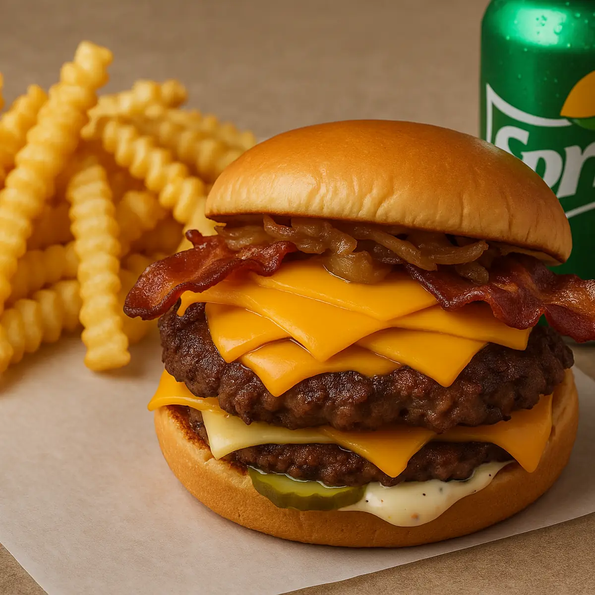 Classic Smashed Cheeseburger Combo