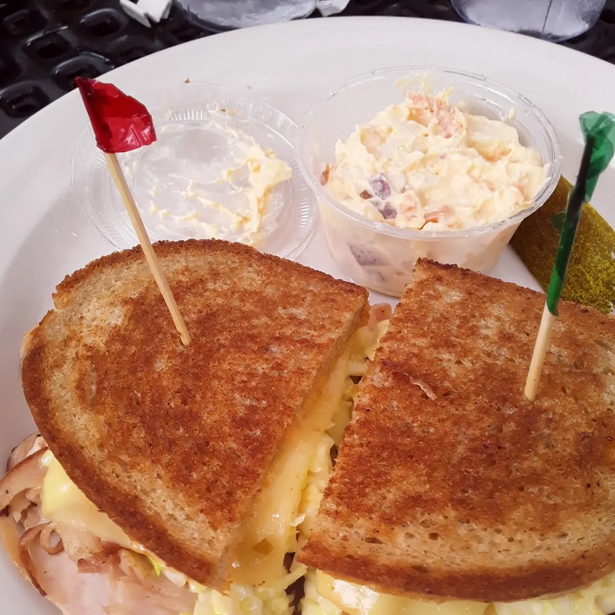 Turkey Reuben Sandwich with Potato Salad