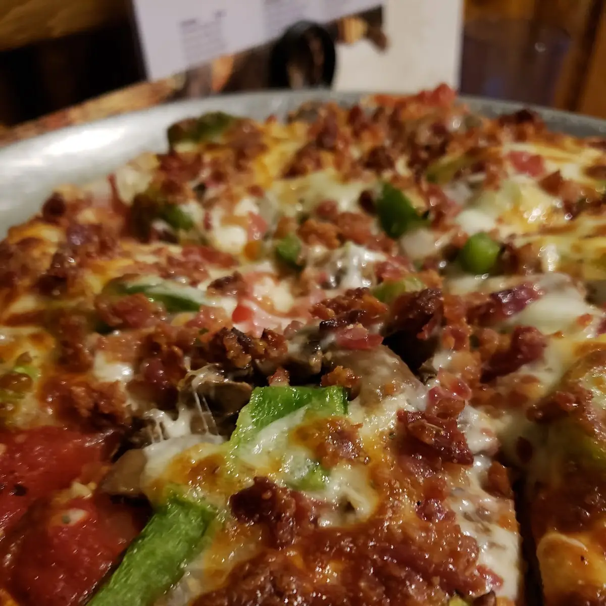 Veggie Pizza with Bacon