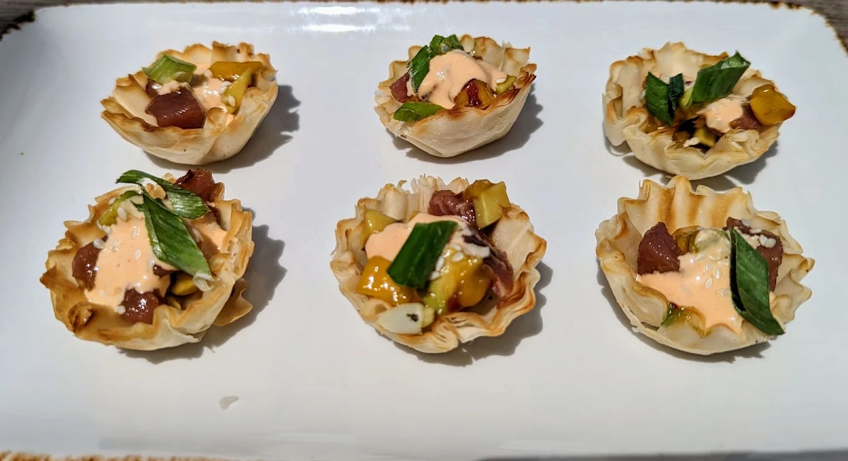 Mini Ahi Tuna Cups, Hook Line & Sinker