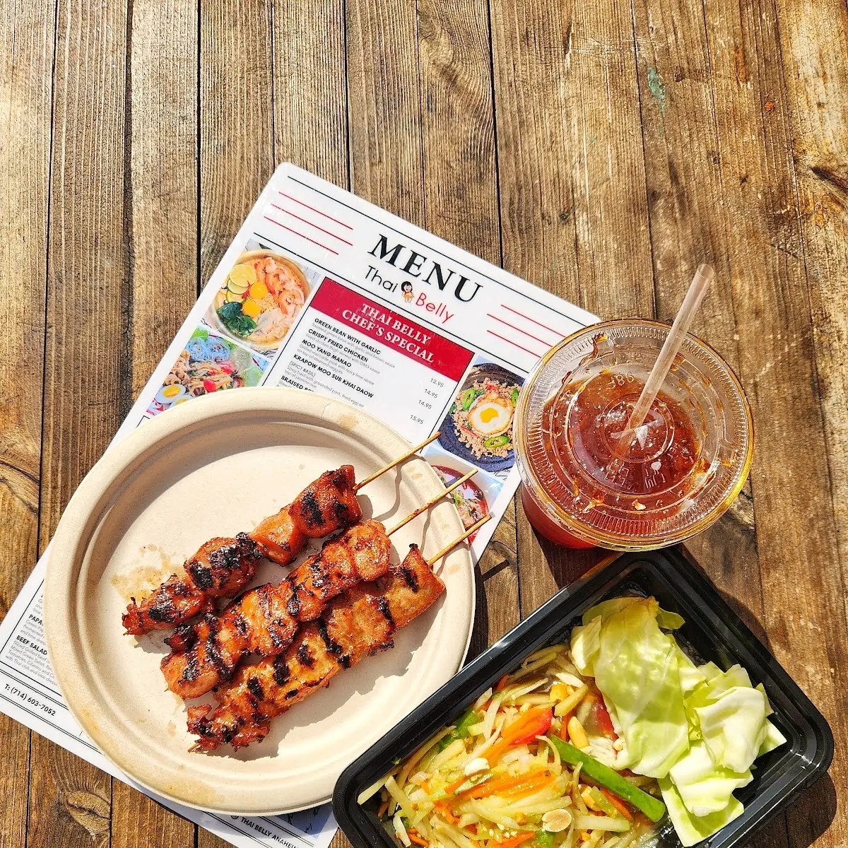 Thai Papaya Salad and Grilled Chicken