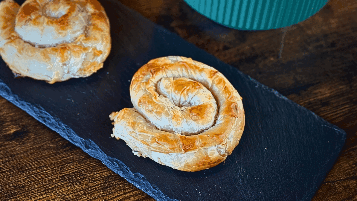 Spinach and Cheese Spiral Pie Halal