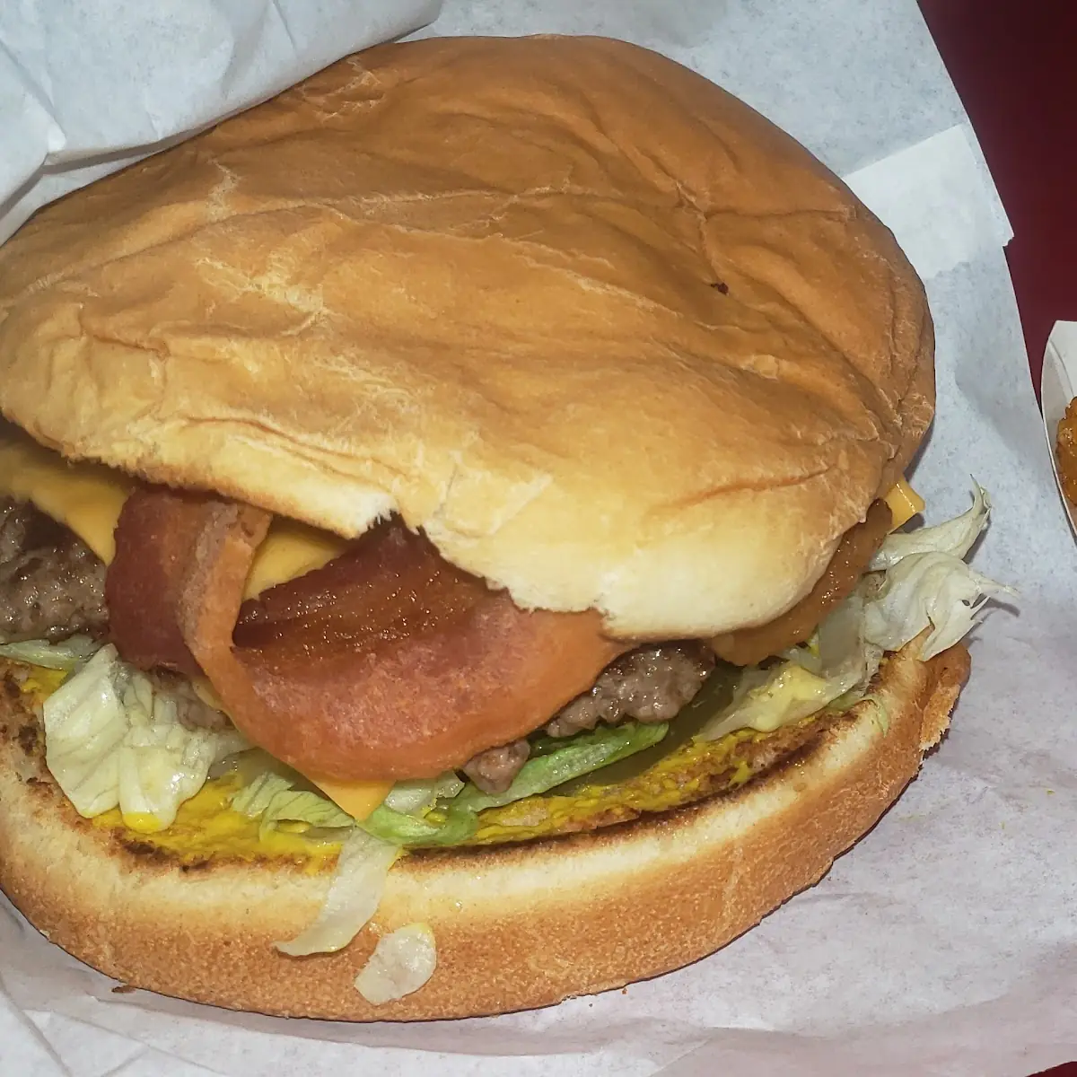 Cheese Burger and Tots