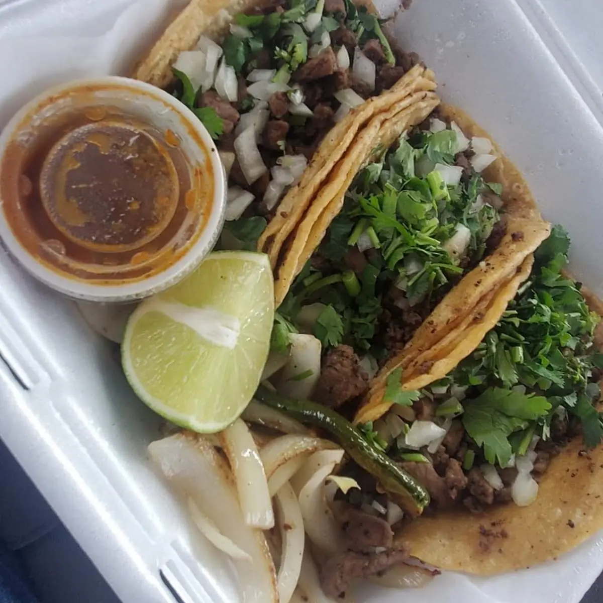 Cilantro Onion and Pork Tacos with Mexican Rice