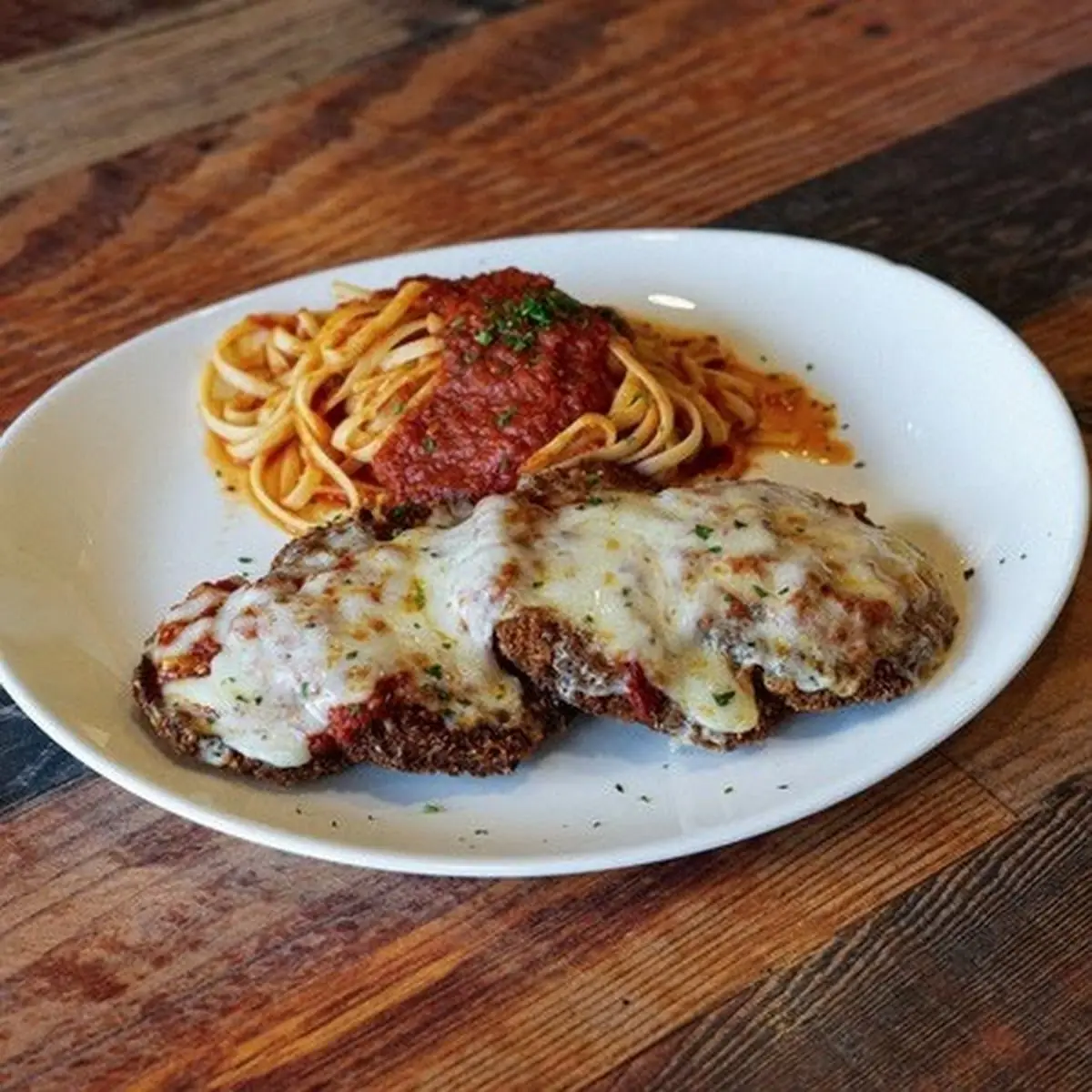 Eggplant Parmesan & Sausage
