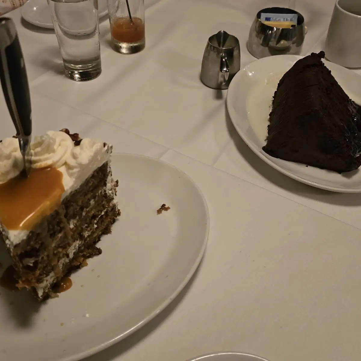 Carrot Cake and Triple Chocolate Cake