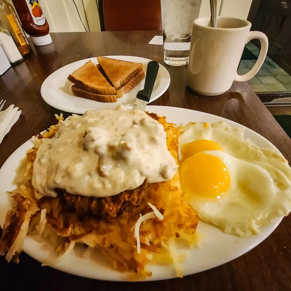 Country Fried Steak and Eggs