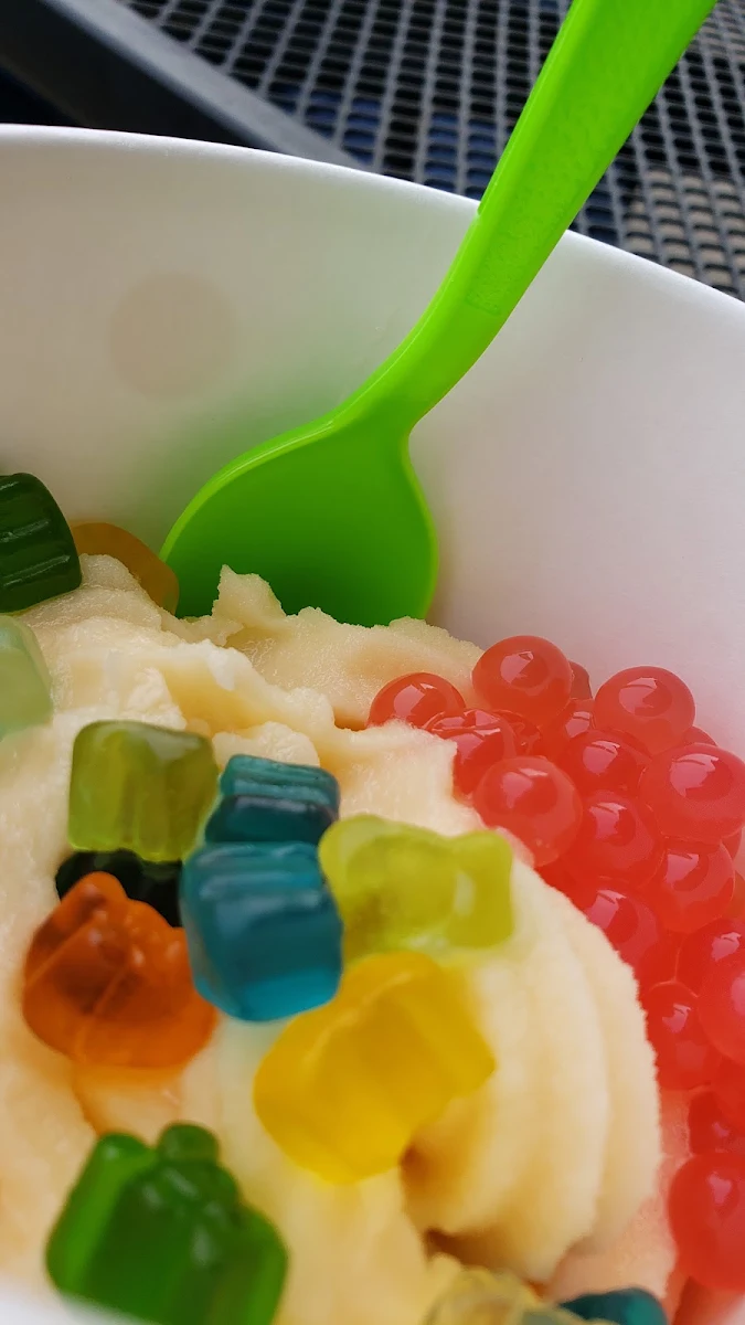 Mango Sober with Gummy Bears and Boba