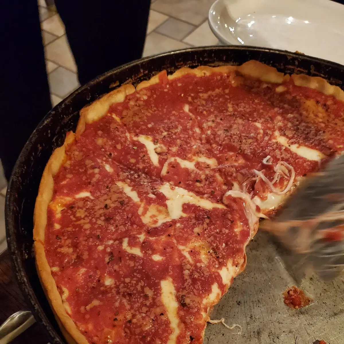 Deep Dish Cheese Pizza Slice