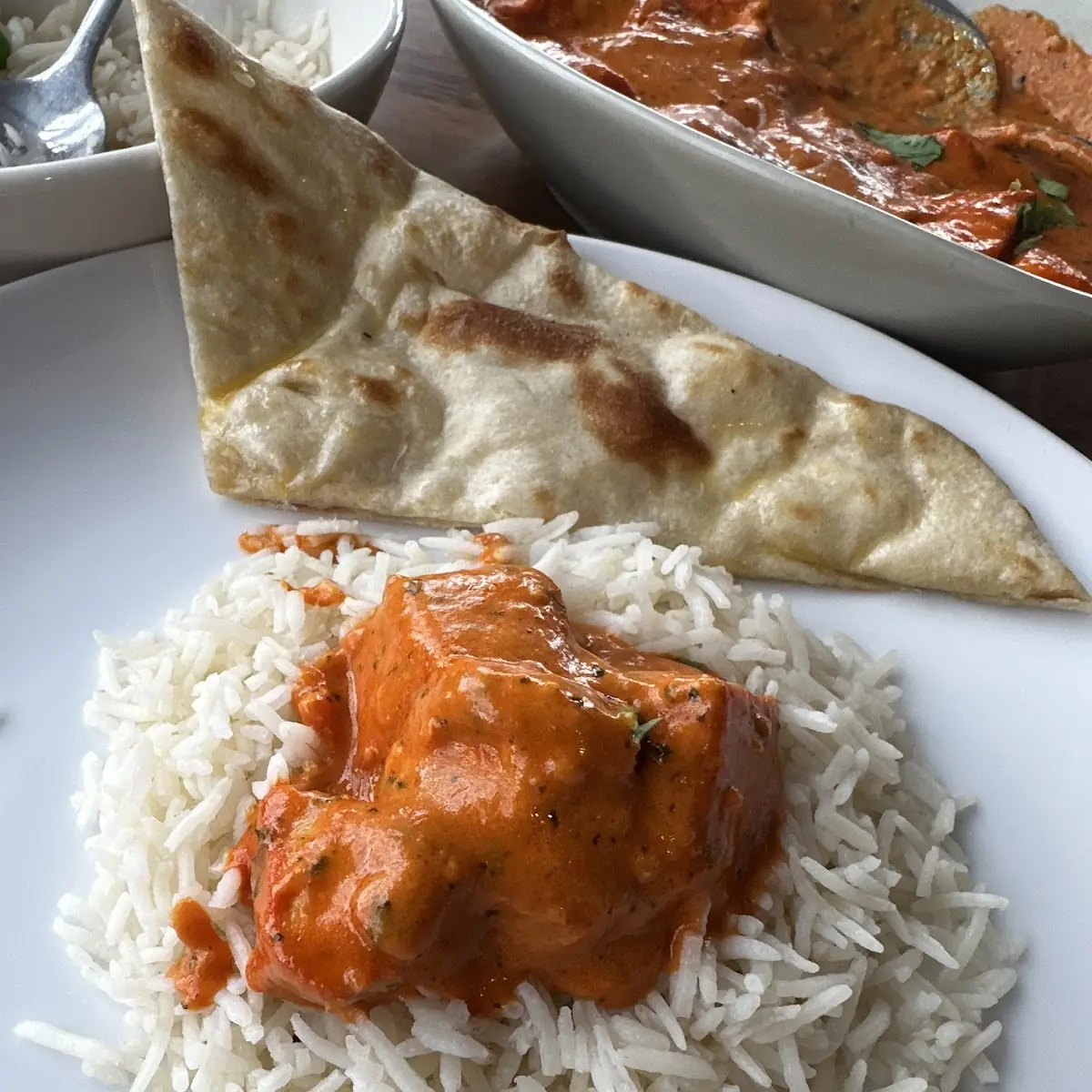 Plain Naan Chicken Tikka Masala