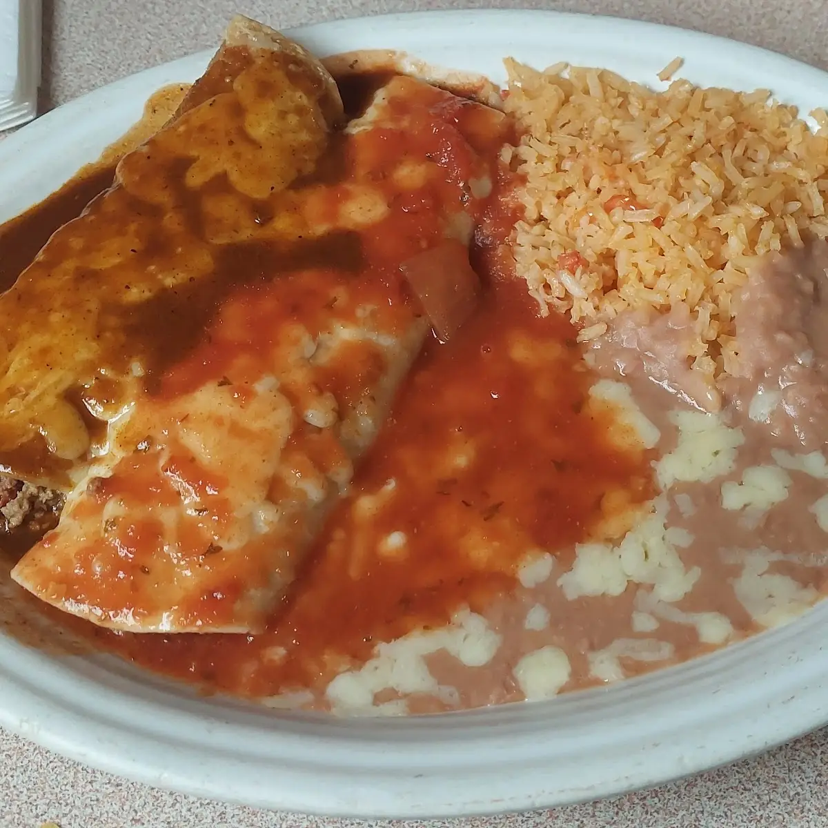 Chicken Enchiladas and Chicken Taco