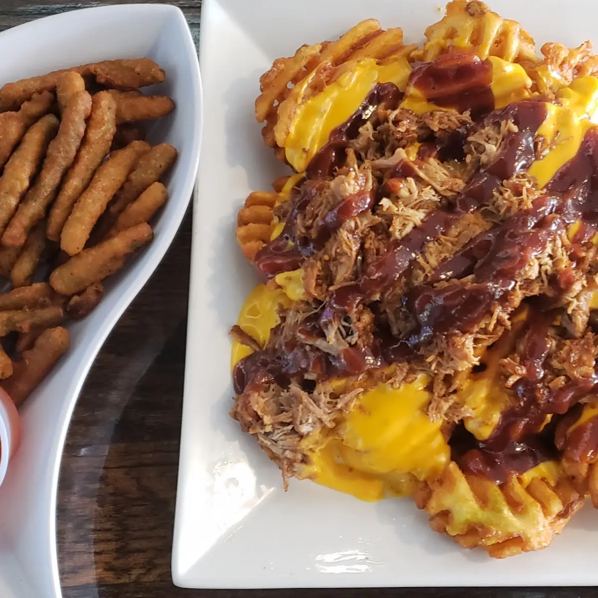 Fried Green Beans and Rodeo Fries
