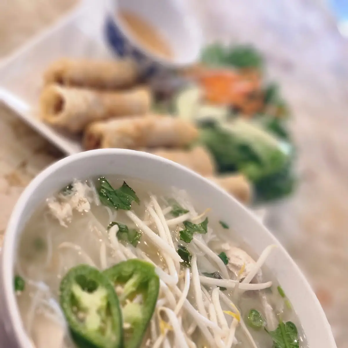 Rice Noodle Soup w Rare Steak
