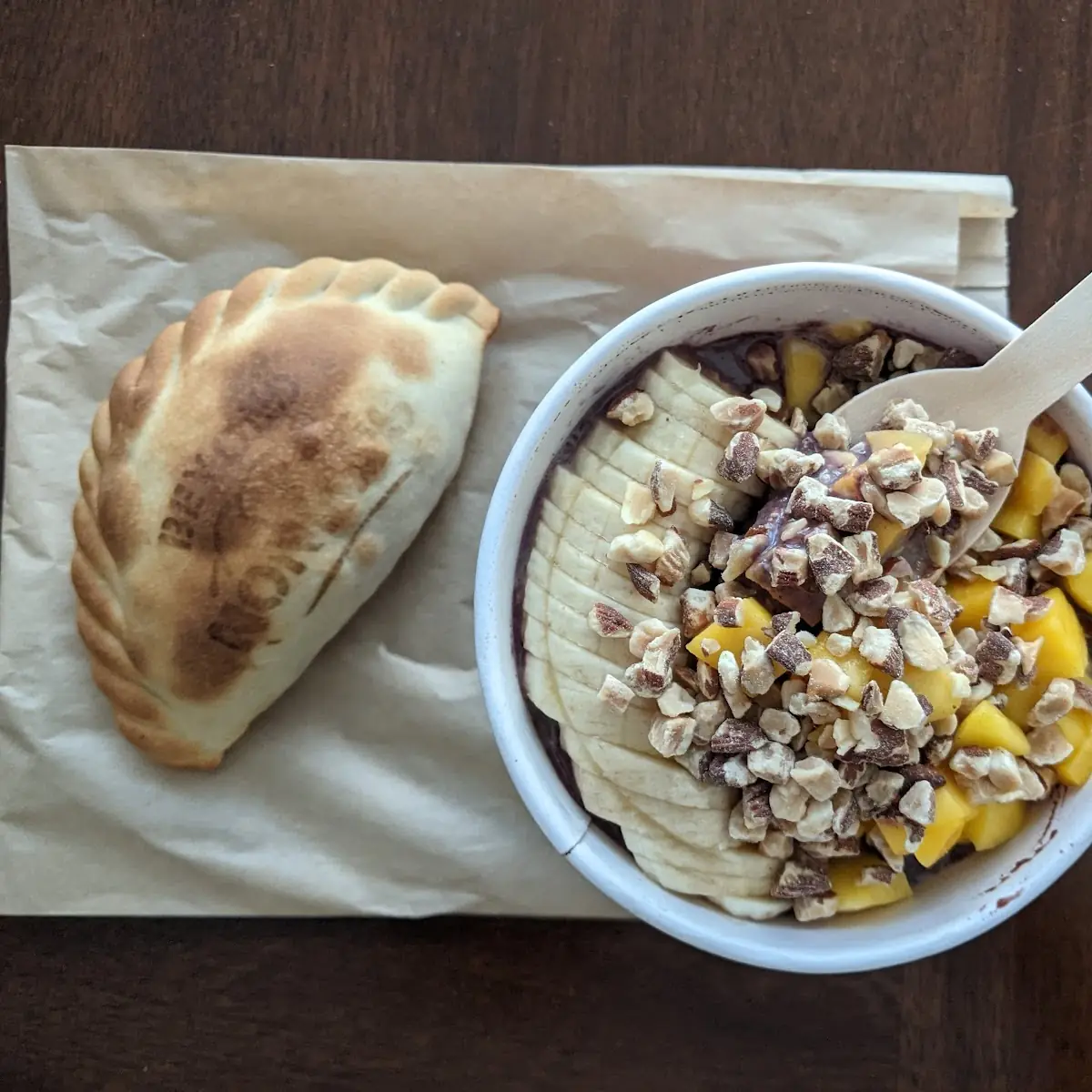 Acai Bowl with Beyond Meat Empanada