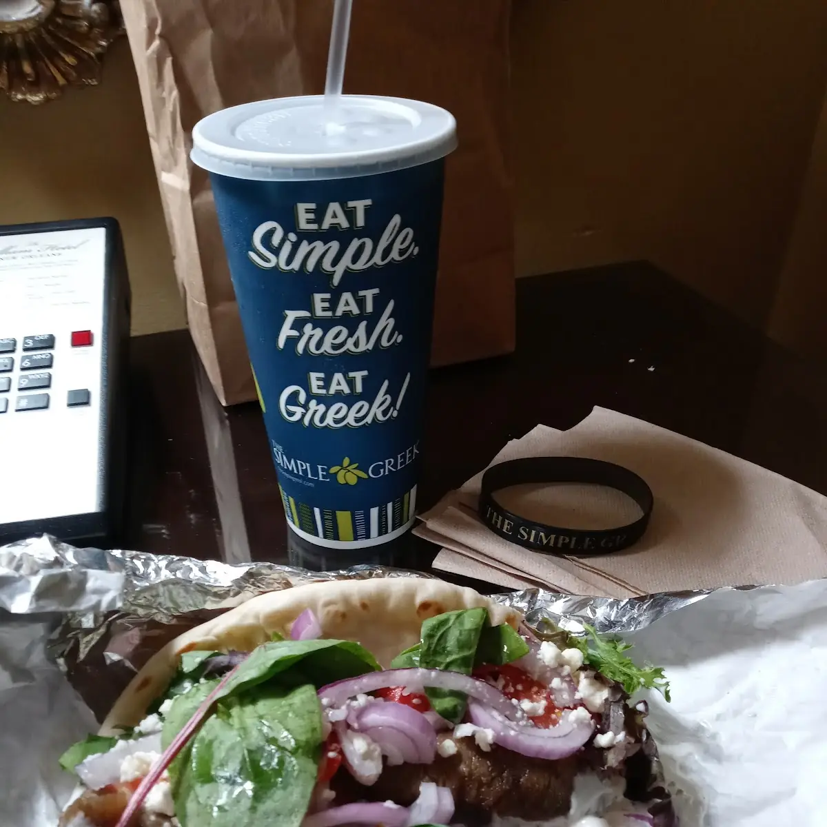 Traditional Gyro on Pita Bread