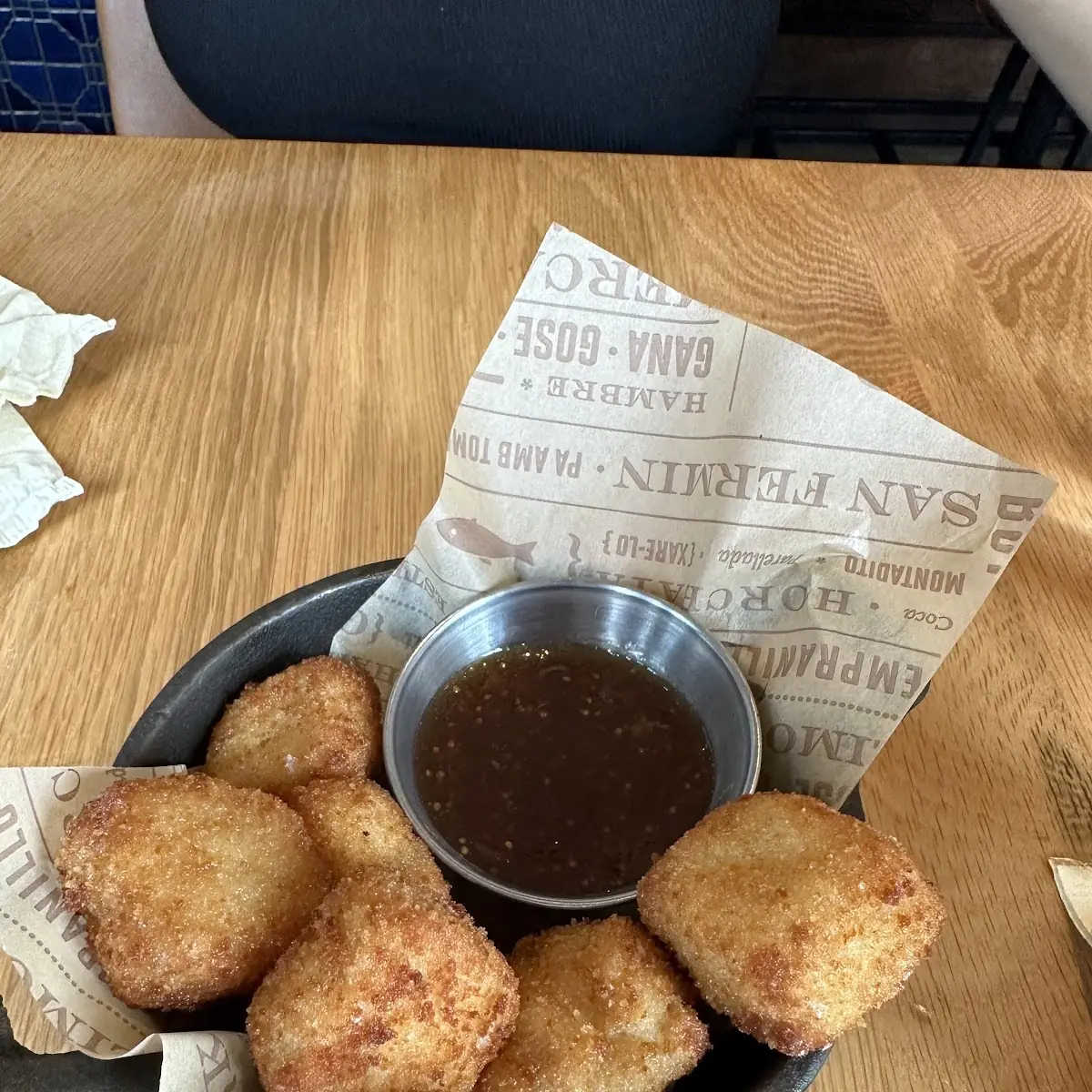 Ham Croquetas and Cheese Fritters