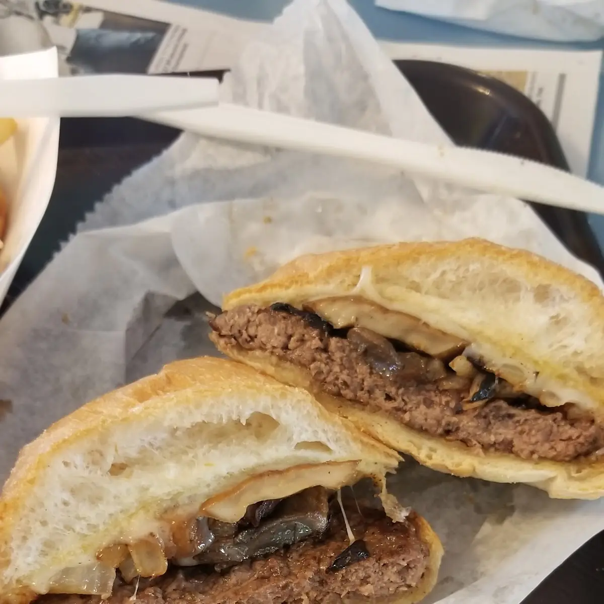 Mushroom Swiss Burger