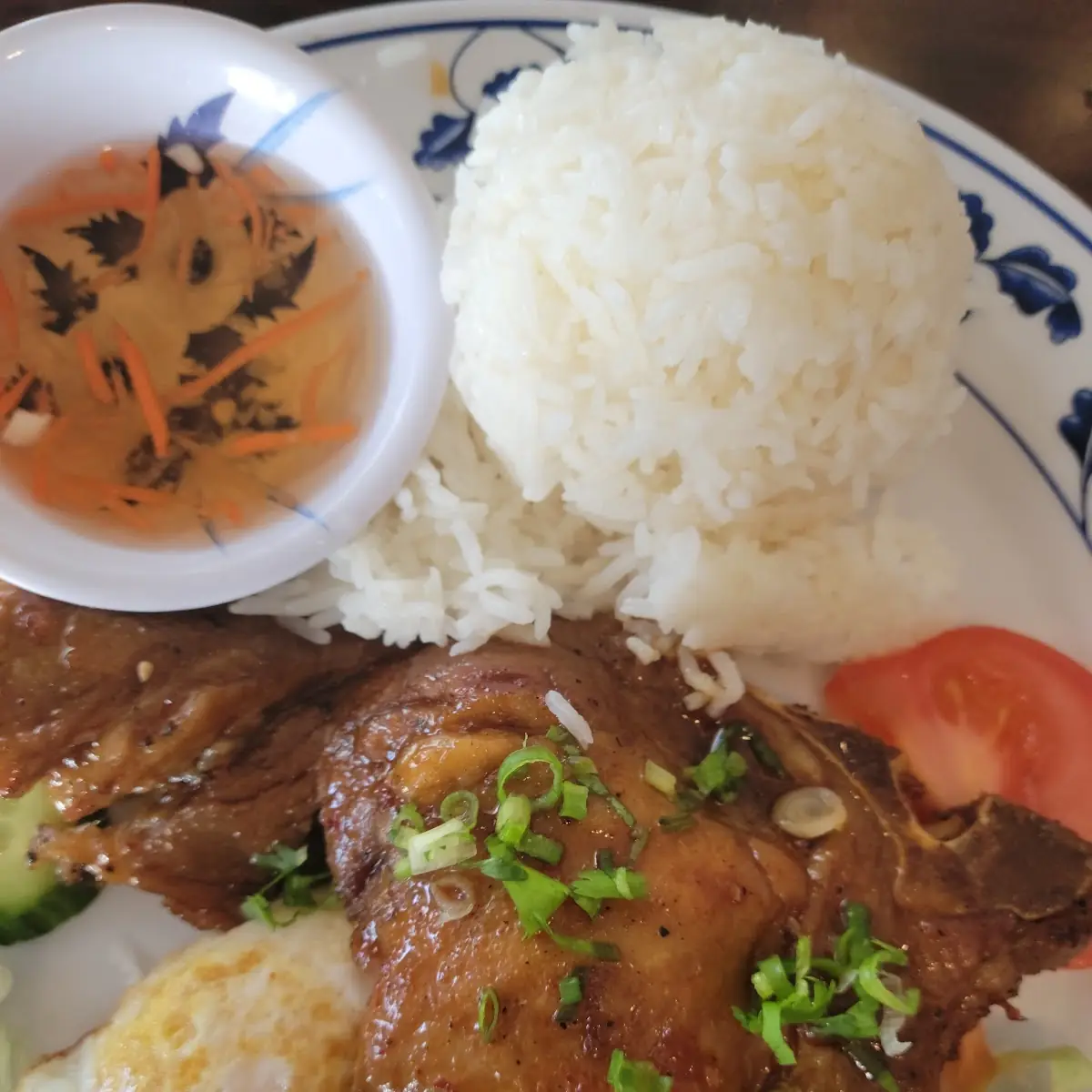 Sunny Side Up Egg and Grilled Pork Chop
