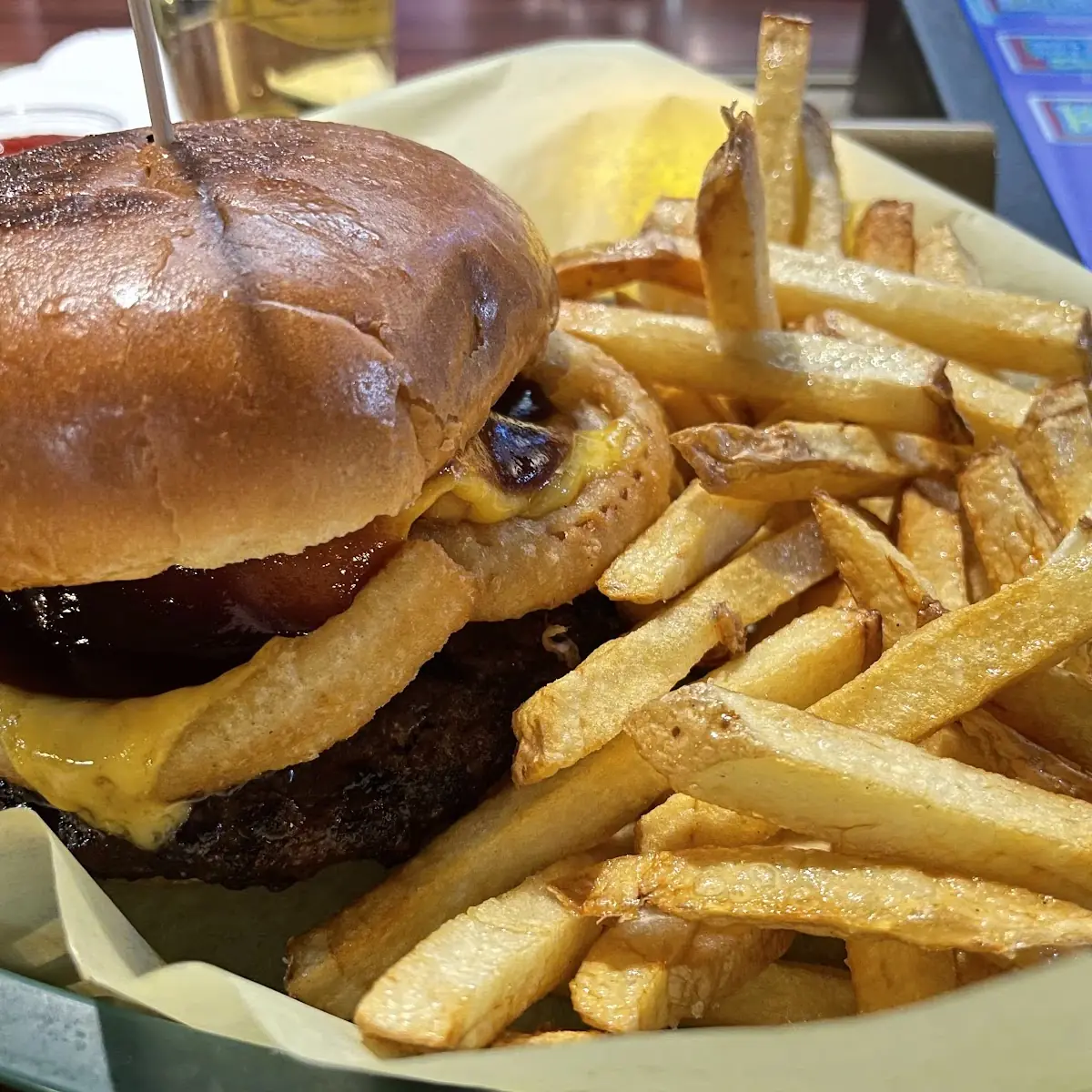 Cowboy Burger and Fries