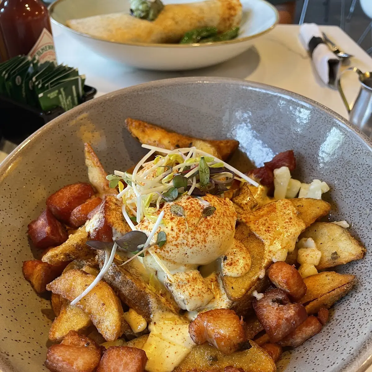 Side Beef Tallow Fried Sweet Potatoes & Fermented Black Garlic Mayo