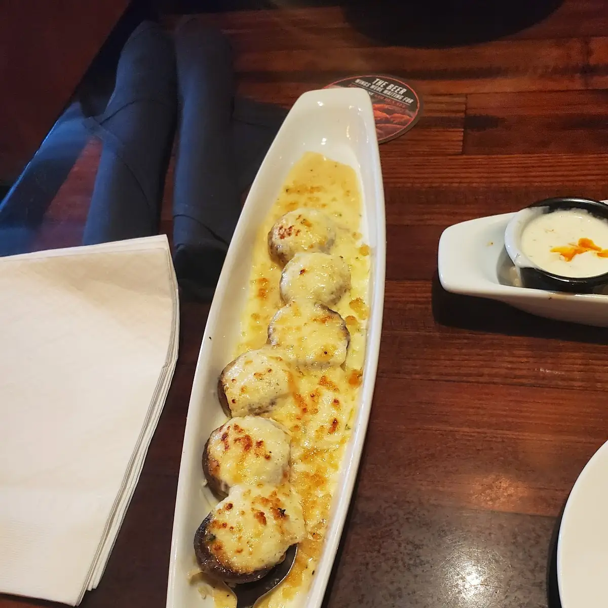White Cheddar Stuffed Mushrooms